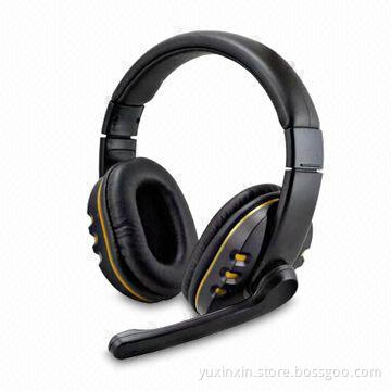 Fashionable Wired Computer Stereo Headphones with 20Hz to 20kHz Frequency and 2.4m Cable Length